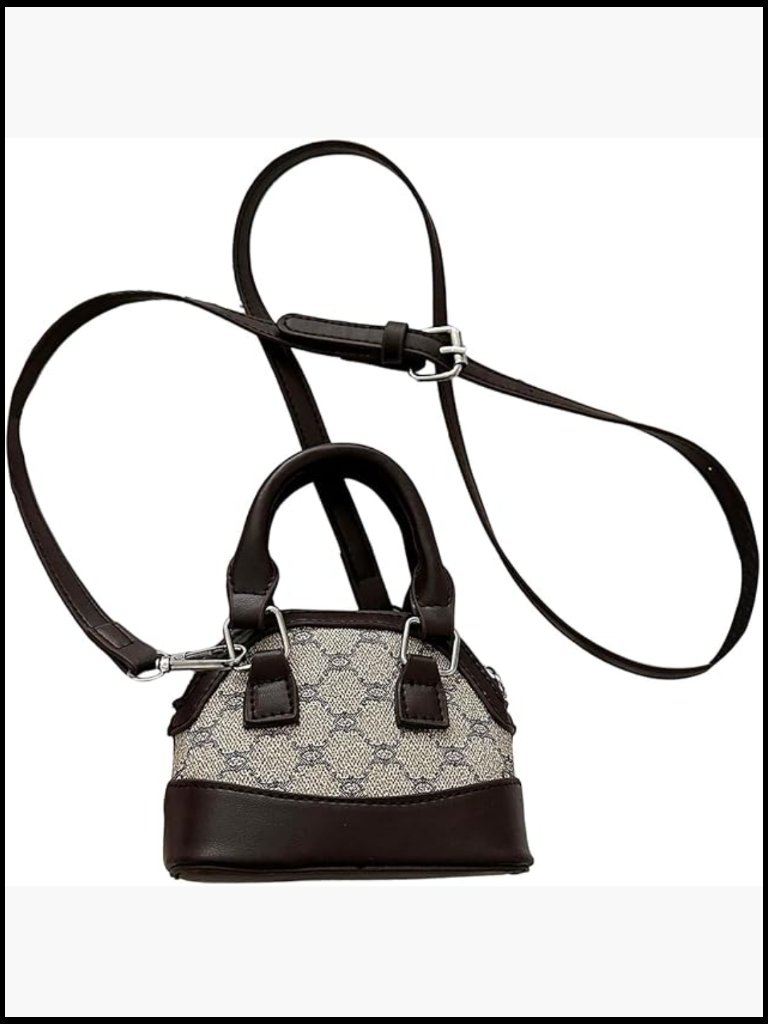 Chic Mini Bucket Satchel Bag Color Block Double Handle Crossbody Purse Retro Y2k